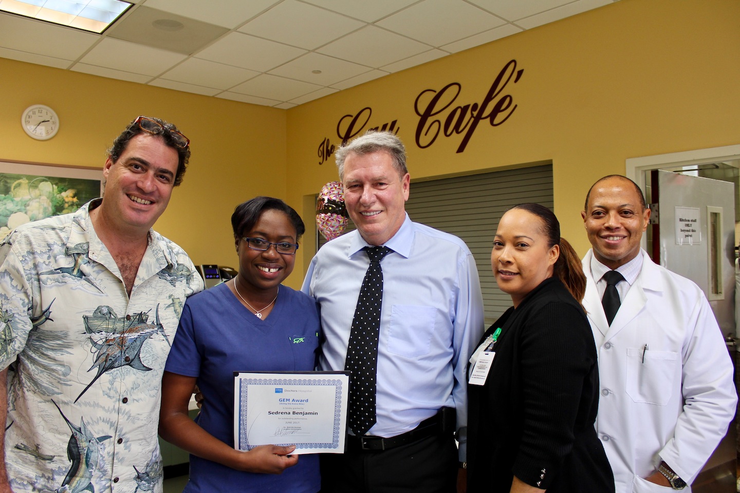 Cayman Islands GEM (Going the extra mile) Award CTMH Doctors