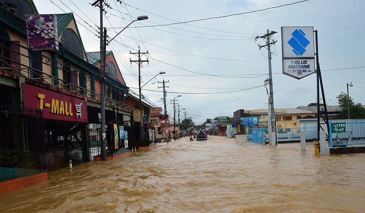 a flood in the streets in trinidad and tobago