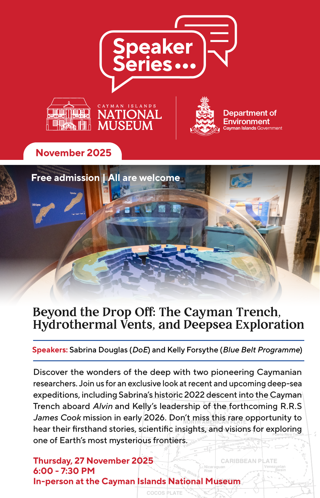 Cayman: Speaker Series – Thursday, 27 November 2025 (6-7:30PM)