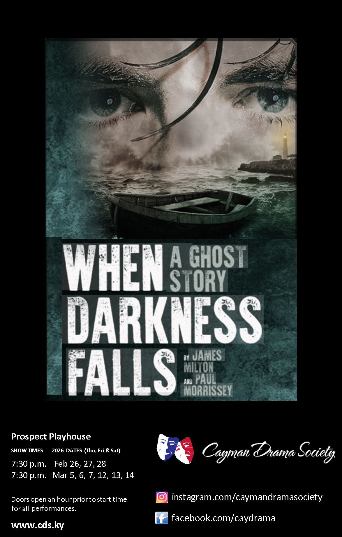 Cayman: Ticket sales now open for “WHEN DARKNESS FALLS “- Feb 26-Mar 14