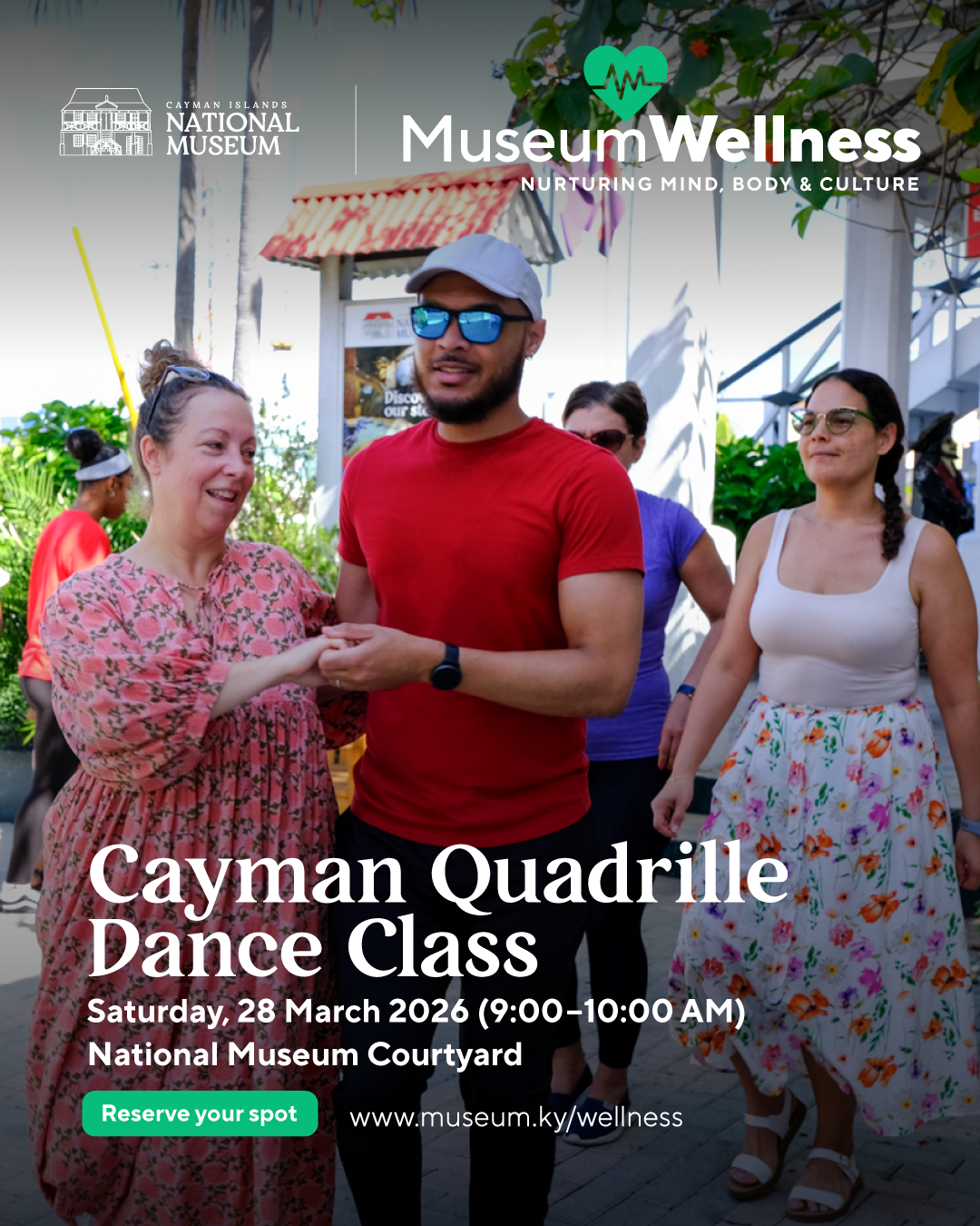 Cayman Quadrille Wellness Class – Saturday, 28 March 2026 (9:00-10:00AM)